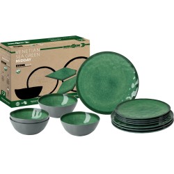 PACK VAISSELLE MIDDAY VENETIAN 12 PIECES MELAMINE ANTIGLISSE BRUNNER