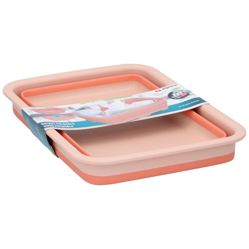 BASSINE RECTRACTABLE RECTANGULAIRE 37 X 27 X 12 PASTEL
