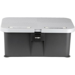 MARCHEPIED COFFRE ETANCHE AVEC ECLAIRAGE BOXSTEP GRIS BRUNNER