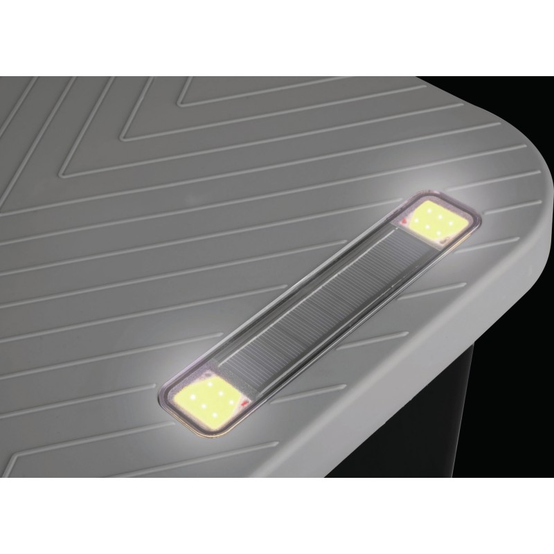 MARCHEPIED COFFRE ETANCHE AVEC ECLAIRAGE BOXSTEP GRIS BRUNNER