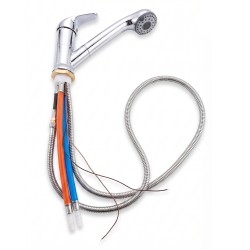 ROBINET MITIGEUR KERAMIK KAMA CHROME + FLEXIBLE + DOUCHETTE