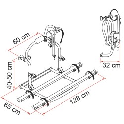 PORTE VELO CL EMBOUTS NOIRS