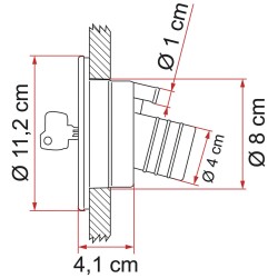 COUPELLE DE REMPLISSAGE RÉSERVOIR À EAU BLANCHE 40 MM - FIAMMA