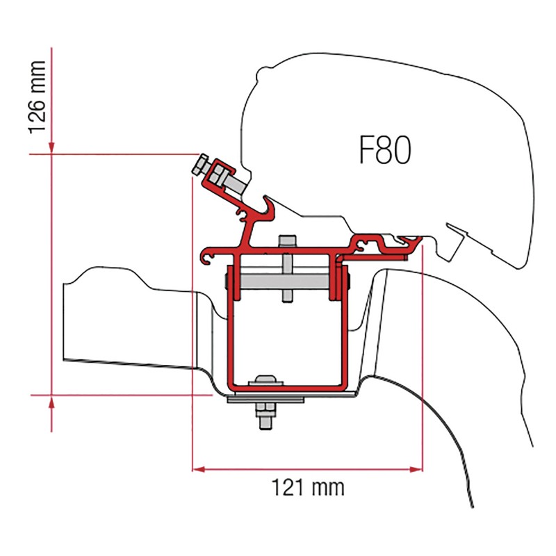 F80 KIT VW CRAFTER/MAN L3 H3 SANS ROOF RAIL APRÈS 2017