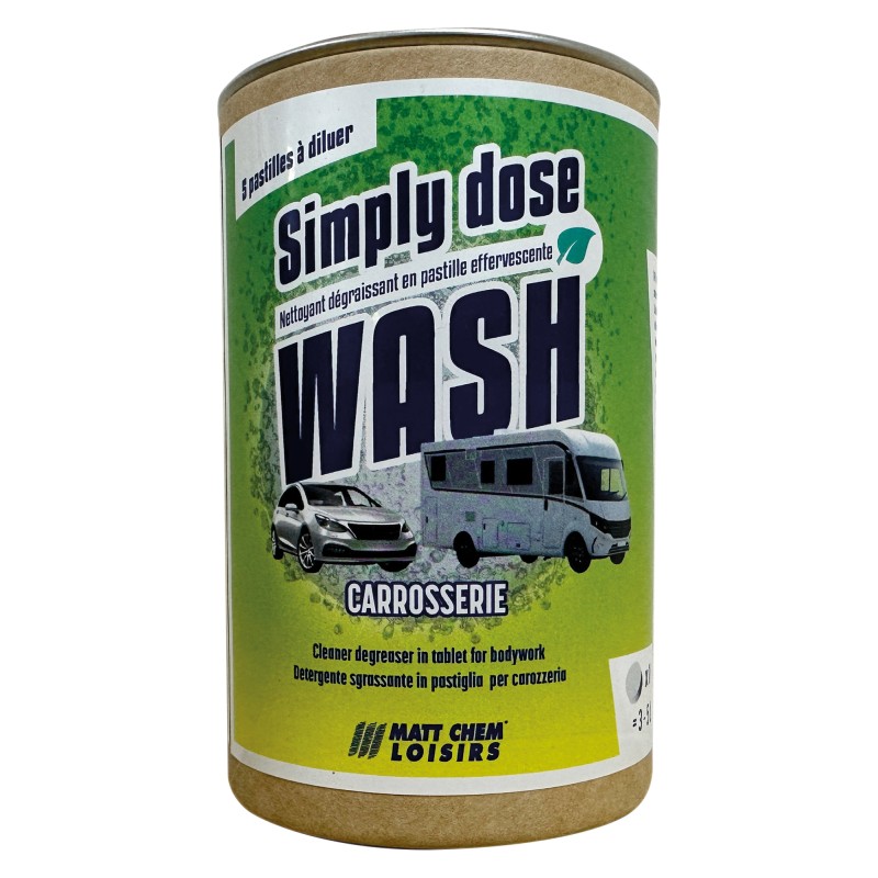 NETTOYANT EFFERVESCENT CARROSSERIE SIMPLY WASH (5 PASTILLES)
