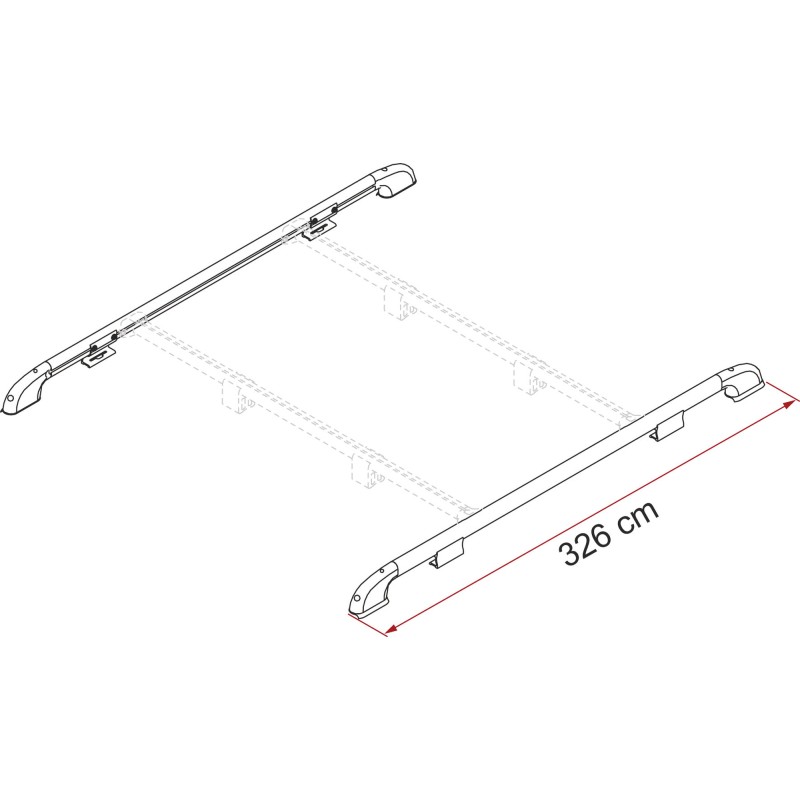 BARRES DE TOIT ROOF RAIL - FIAMMA