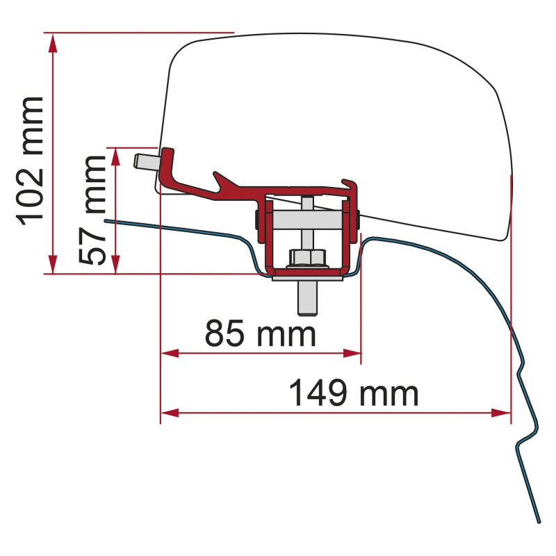 KIT ADAPTATEUR NISSAN NV350 F40VAN - FIAMMA