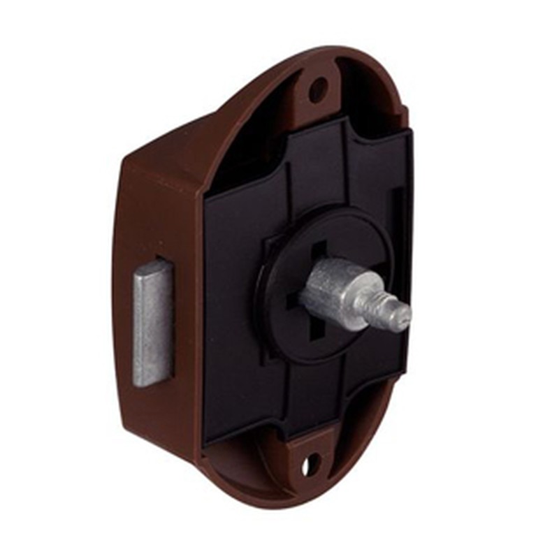 SERRURE PUSH-LOCK 3 POINTS MARRON UTILISABLE D'UN COTE