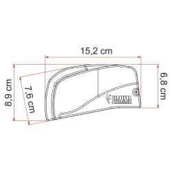 STORE F40 VAN 2.10 M BOITIER DEEP BLACK TOILE GRISE
