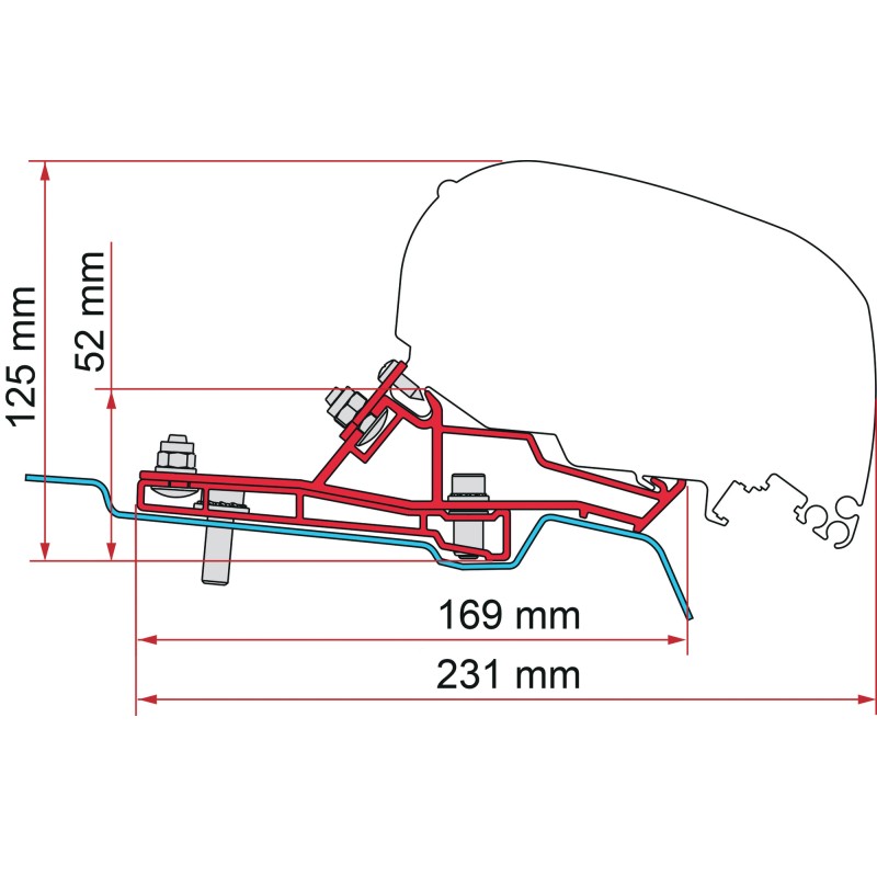 ADAPTATEUR FORD TRANSIT VAN H2L3 320 F80S - FIAMMA