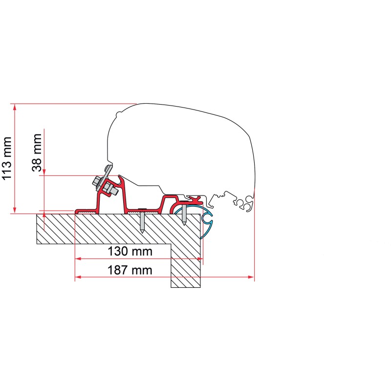 ADAPTATEUR CARAVAN STANDARD 340 F80 - FIAMMA