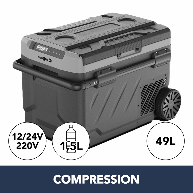 GLACIERE CONGELATEUR A COMPRESSION POLARYS FREEZE 2 ZONES BRUNNER