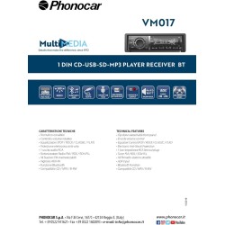 AUTORADIO CD USB - SD- MP3 - BLUETOOTH