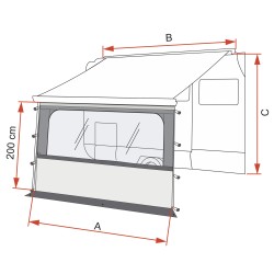 PAROI STORE FRONTALE BLOCKER PRO 325 - FIAMMA