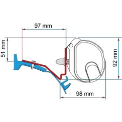 Kit adaptateur FORD CUSTOM CAPLAND/CAPFUN F35 H1 - L2 Noir