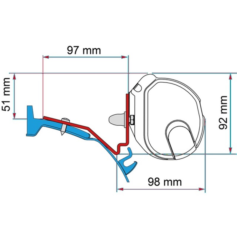 Kit adaptateur FORD CUSTOM CAPLAND/CAPFUN F35 H1 - L2 Noir