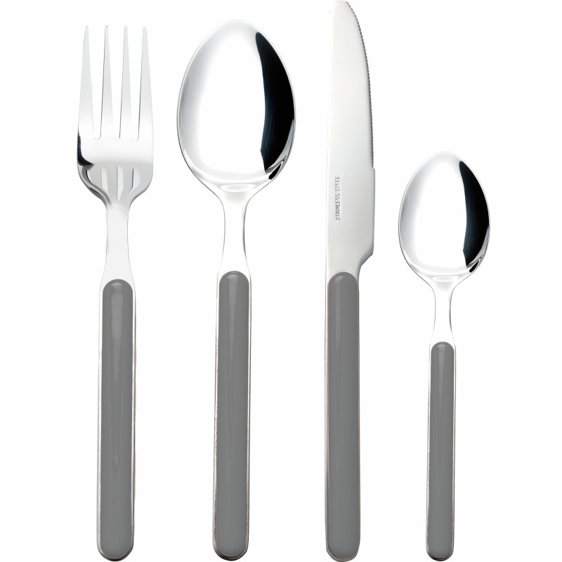 SET DE COUVERTS 16 PIECES DELICE GRIS - BRUNNER