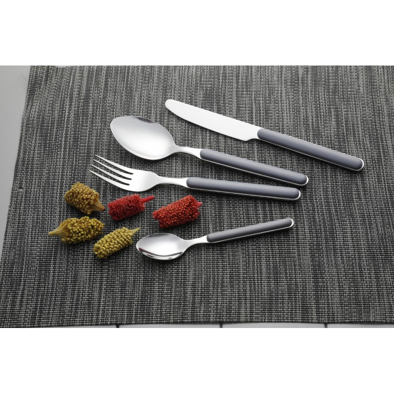 SET DE COUVERTS 16 PIECES DELICE GRIS - BRUNNER