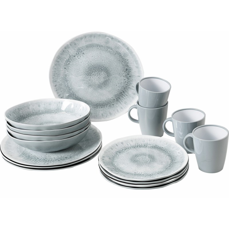 PACK VAISSELLE PEARL MELAMINE ANTIGLISSE BRUNNER