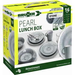 PACK VAISSELLE PEARL MELAMINE ANTIGLISSE BRUNNER