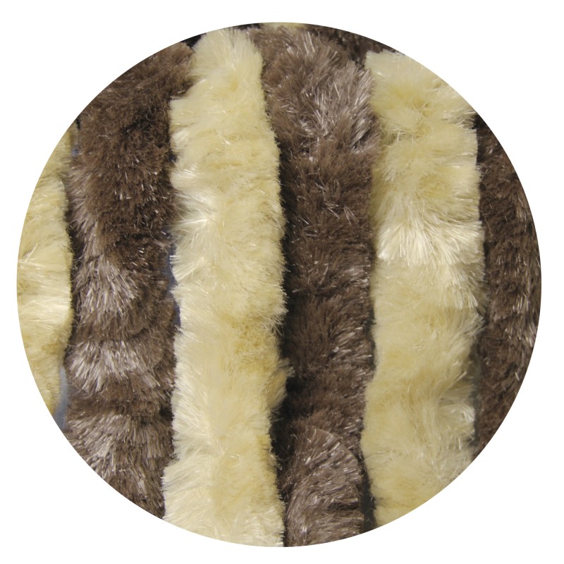 RIDEAU CHENILLE BEIGE/MARRON 100 X 200