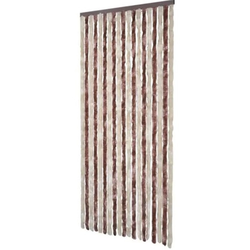 RIDEAU CHENILLE BEIGE/MARRON 100 X 200