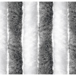 RIDEAU CHENILLE GRIS/BLANC 100 X 200