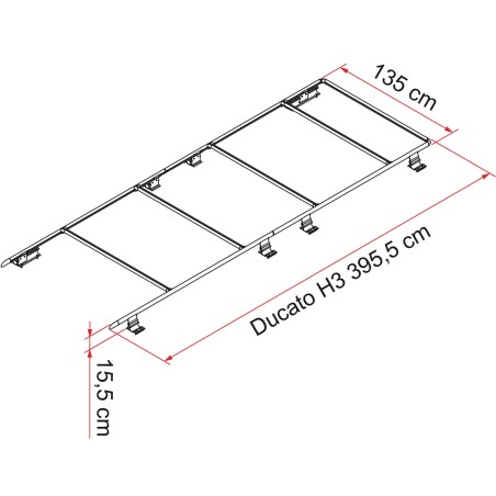 ROOF RAIL DUCATO H3 FIAMMA
