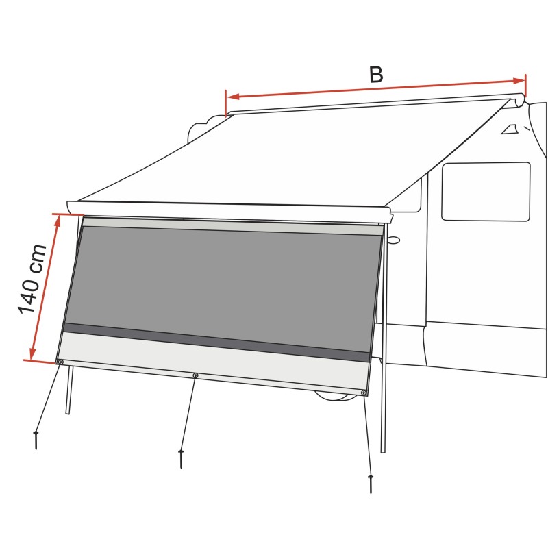 PAROI STORE FRONTALE BLOCKER 350 - FIAMMA