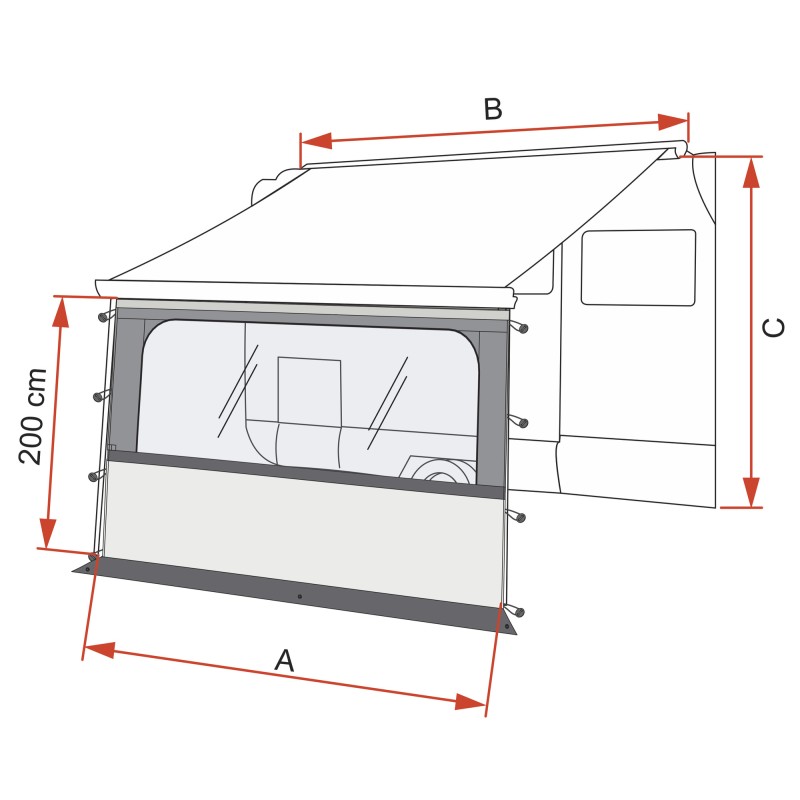 PAROI STORE FRONTALE BLOCKER PRO 280 - FIAMMA