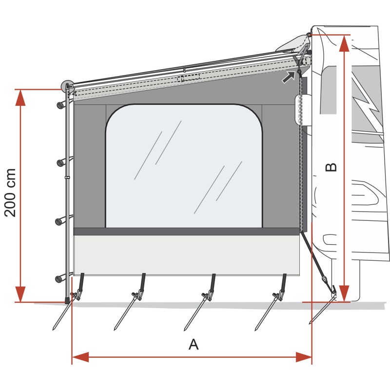 PAROI LATÉRALE SIDE W CARAVANSTORE / F35 PRO - FIAMMA