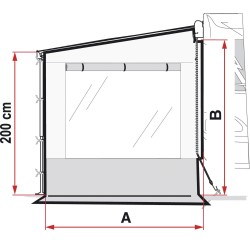 PAROI LATÉRALE SIDE W PRO SHADE GAUCHE - FIAMMA