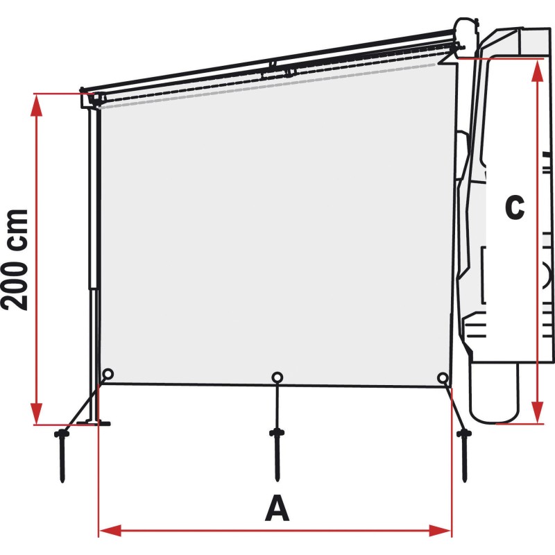 PAROI LATÉRALE SUN VIEW SIDE CARAVANSTORE - FIAMMA