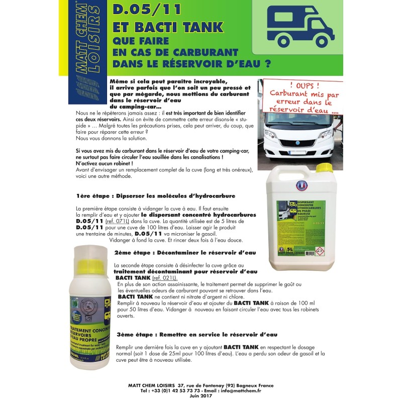 DISPERSANT HYDROCARBURE EN PHASE AQUEUSE 1L - MATT CHEM