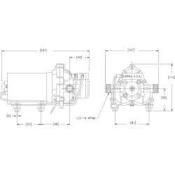POMPE SHURFLO 10L/MN - 12V - 30 PSI