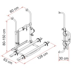 PORTE VELO UL EMBOUTS NOIRS