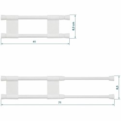 BARRE DOUBLE ANTI-CHUTE EXTENSIBLE 41-71 CM