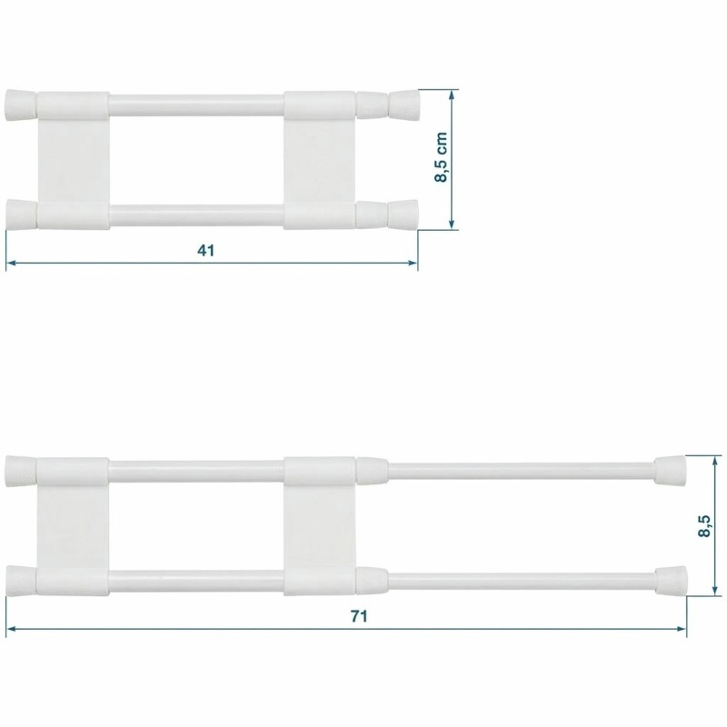 BARRE DOUBLE ANTI-CHUTE EXTENSIBLE 41-71 CM