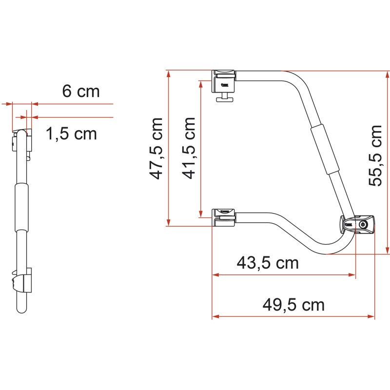 POIGNEE DE SECURITE FIAMMA 46 CM PRO