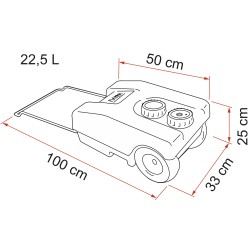 RÉSERVOIR EAUX USEES ROLL TANK 23W - FIAMMA