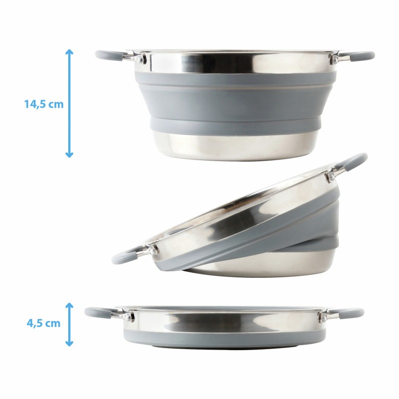 FAIT-TOUT PLIABLE VOLCANO FOLD-AWAY EN SILICONE ET INOX Ø 24 CM BRUNNER