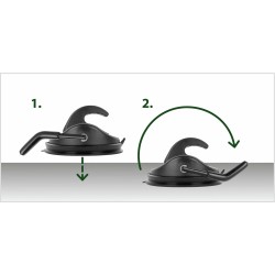 SET DE 2 VENTOUSES METAL VANOOK POUR FIXER SANS VIS CONTRE LA PAROI BRUNNER