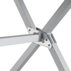 TABLE PLIANTE SILVER GAPLESS LEVEL PLAN ENROULABLE BRUNNER