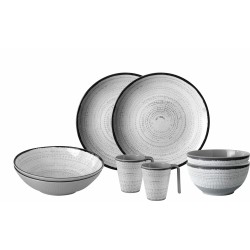 PACK VAISSELLE TETE A TETE TIVOLI 8 PIECES MELAMINE ANTIGLISSE BRUNNER