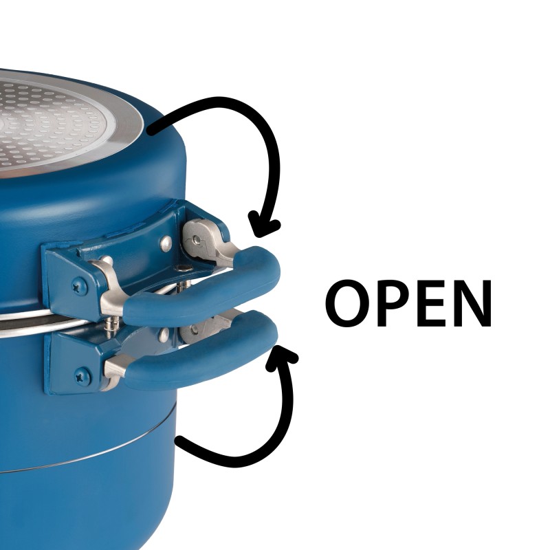 POPOTE CAREZZA MAGNET Ø 22 CM BLEU 7 PIECES BRUNNER
