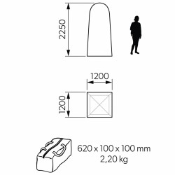 TENTE TOILETTES A ARCEAUX LOO-LOO - KAMPA