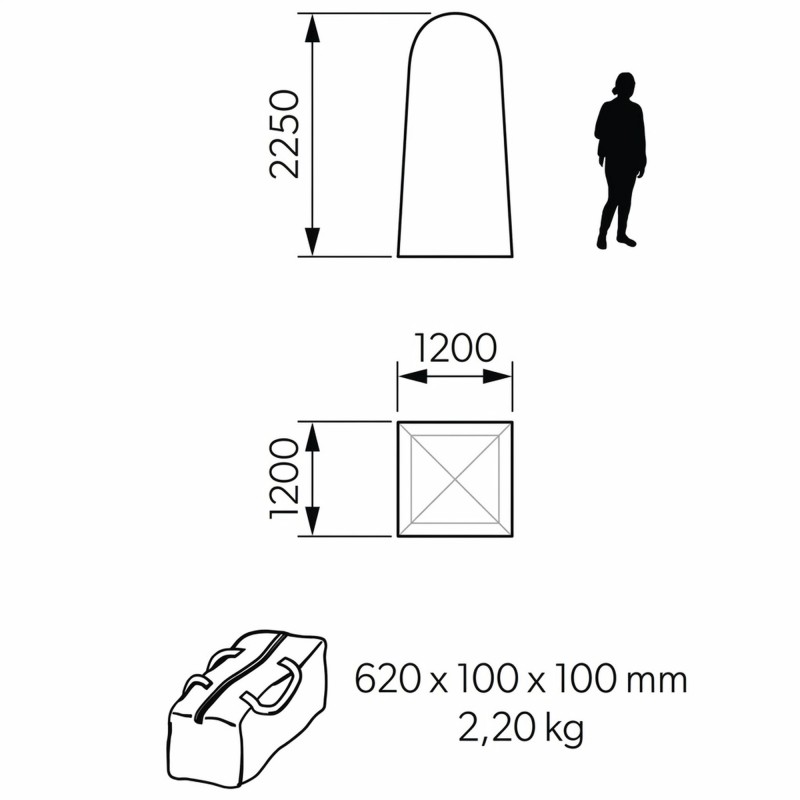 TENTE TOILETTES A ARCEAUX LOO-LOO - KAMPA