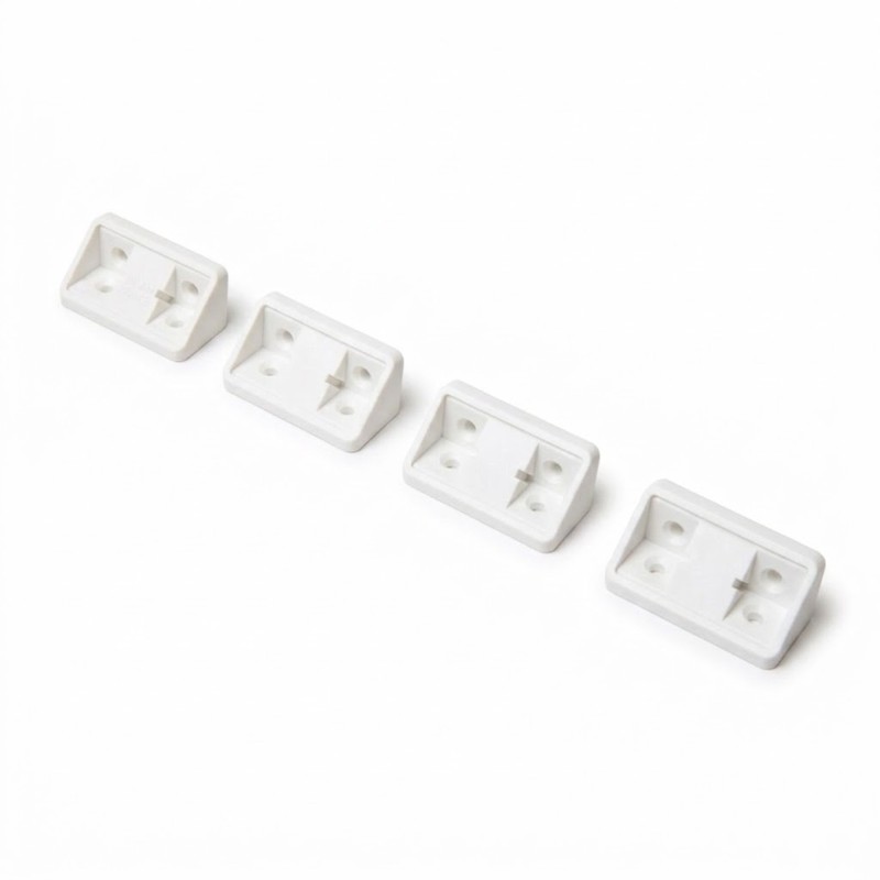 QUINCAILLERIE ASSEMBLAGE DE MEUBLE PLASTIQUE BLANC 4 TROUS