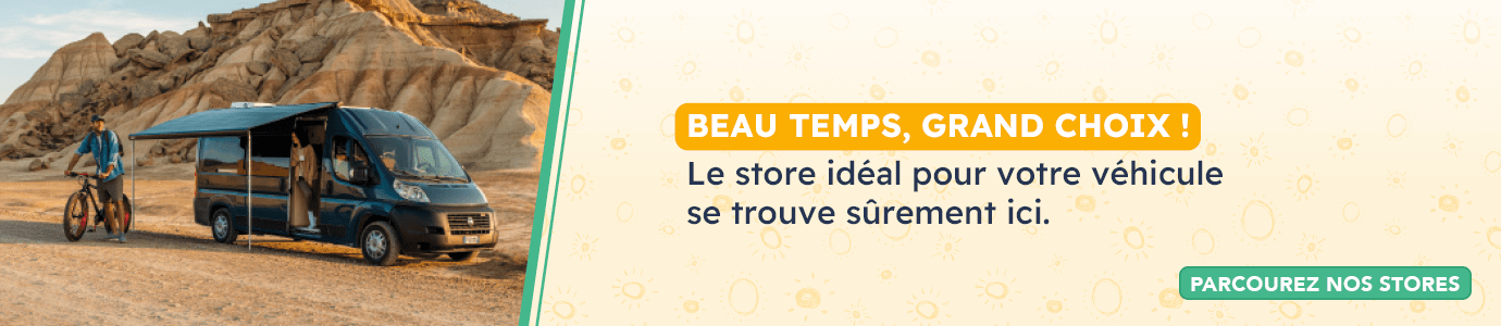 Stores Fiamma et Dometic pour camping-car